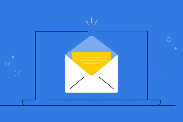 Mail in envelope illustration